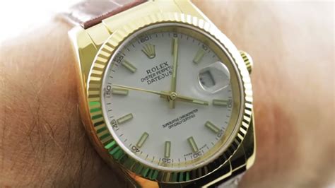 Rolex Datejust Alligator Strap 116138 Luxury Watch Review YouTube