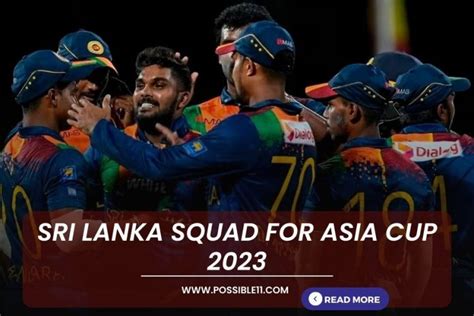 Sri Lanka Squad For Asia Cup 2023