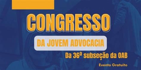 Congresso da Jovem Advocacia da OAB de São José dos Campos SP em São