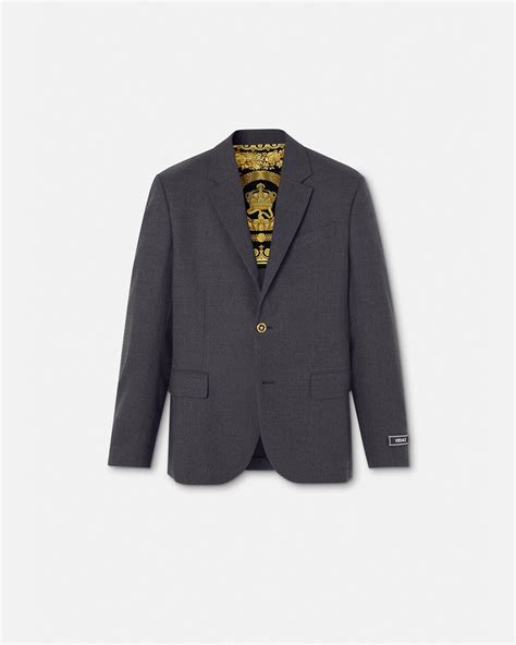 Versace Medusa Saddle Single Breasted Blazer Versace