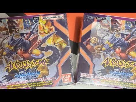 2 DIGIMON BT12 ACROSS TIME BOOSTER BOX OPENING YouTube