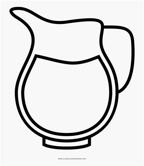 Jug Coloring Page Ultra Coloring Pages Flower Clipart - Jug Coloring Page, HD Png Download - kindpng