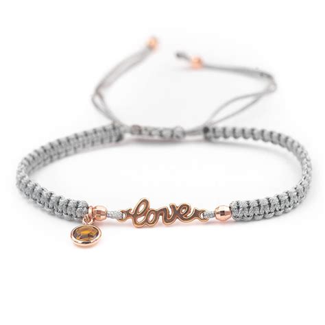 Armband Makramee Verbinder Love Rosegold Viele Farben