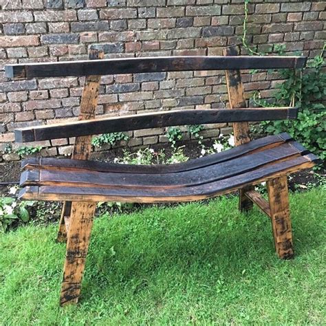 Whisky Barrel Stave Bench Etsy