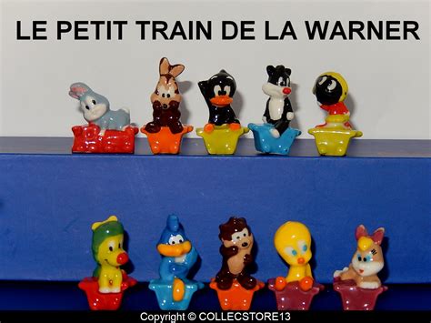 SERIE COMPLETE DE FEVES LE PETIT TRAIN DE LA WARNER Fèves de