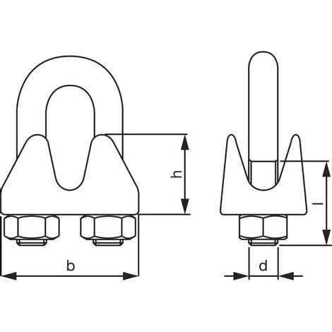 Bügelklemme Drahtseilklemme Seilklemme für Drahtseil ø 6 mm DIN741