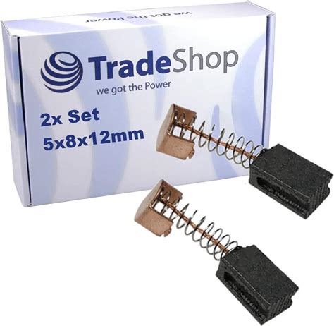 2x Motorkohlen Kohlebürsten Schleifkohlen 5 x 8 x 12 mm für viele