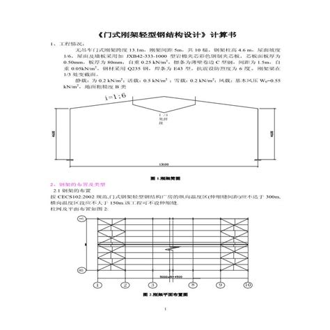 某屋顶钢结构计算书范本 结构设计文档 土木在线