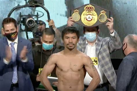 Pacquiao Vs Ugas Weigh In Results Results From Fridays Weigh In