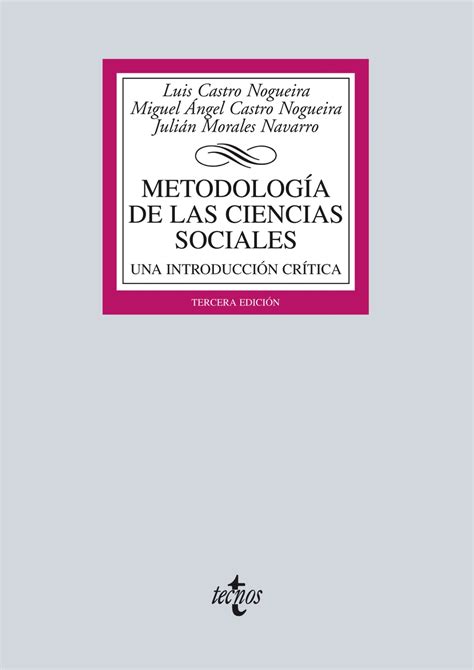 Libro Metodología De Las Ciencias Sociales 9788430966349 Castro