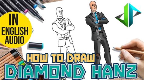 DRAWPEDIA HOW TO DRAW NEW DIAMOND HANZ STONKS From FORTNITE