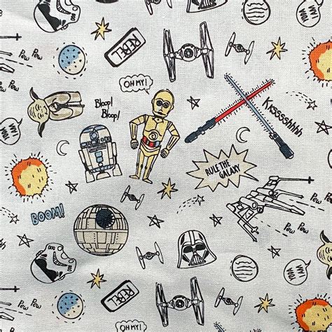 Easyfit Star Wars Doodles On White Reusable Cloth Face Mask Our Store