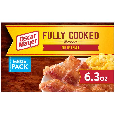 Oscar Mayer Original Fully Cooked Bacon Slices Mega Pack 63 Oz Box