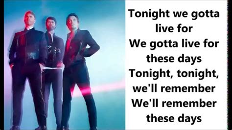 Take That These Days Lyrics Youtube