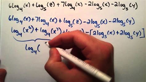 How To Simplify A Logarithmic Expression Logarithms Lesson Youtube