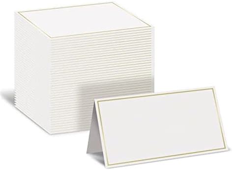 Amazon Pcs Place Cards With Gold Foil Border Texture Table