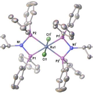 Ortep Diagram Of Complex A Drawn At Thermal Ellipsoid Probability