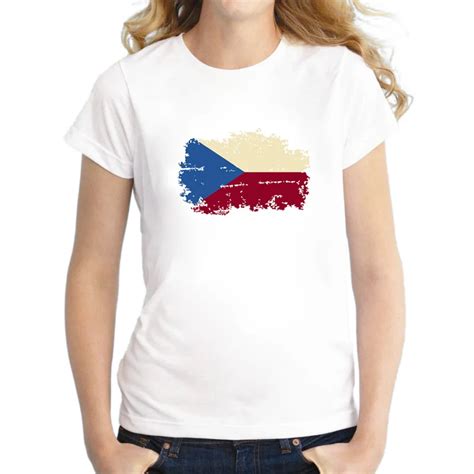 Blwhsa New Summer Tops Fans Cheer T Shirt For Women Czech Republic Flag