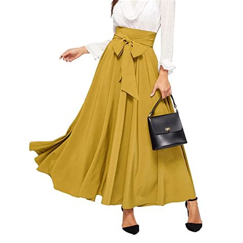 Gzwyht Skirts For Womenmaxi Skirt Womens Elegant High Waist Skirt Tie