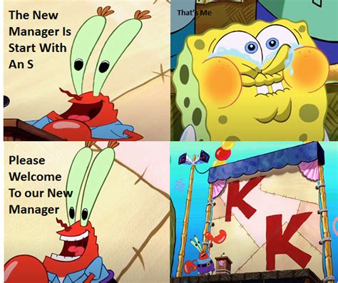 New Manager Of The Krusty Krab 2 Blank Template Imgflip