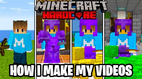 How I Make My Days In Hardcore Minecraft Videos Youtube