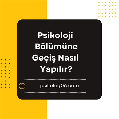 Felsefe Bölümünden Psikoloji Bölümüne Geçiş