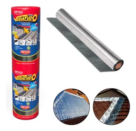 Manta asfáltica autoadhesiva aluminizada Dryko de 60 cm x 10 m