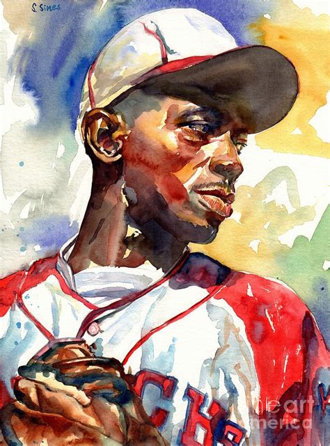 Satchel Paige Portrait Painting By Suzann Sines Fine Art America