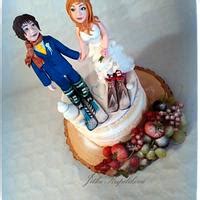 svatební lyžařský naked cake Decorated Cake by Jitka CakesDecor