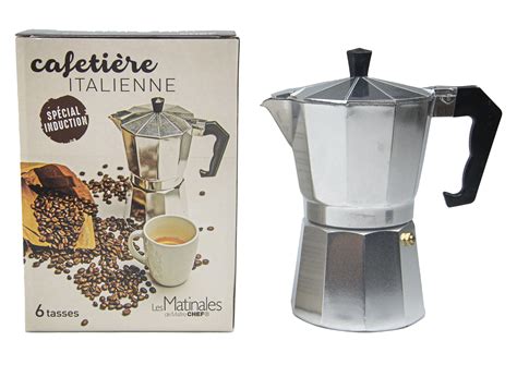 Cafetiere Italienne Induction Tasses Aluminium