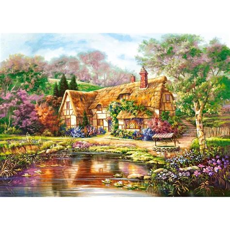 Castorland 3000 Parça Puzzle Twilight at Woodgreen Pond