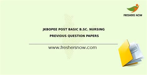 Jkbopee Post Basic B Sc Nursing Previous Year Question Papers