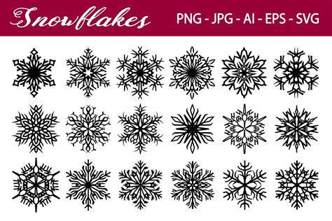 Snow Flakes Collection Graphic by G93 · Creative Fabrica