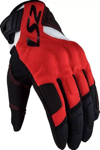 Guantes Moto Cortos Ls2 Corto Silva Color Rojo Negro Talle S Envío