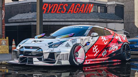nfs unbound nissan gt   premium customization max build