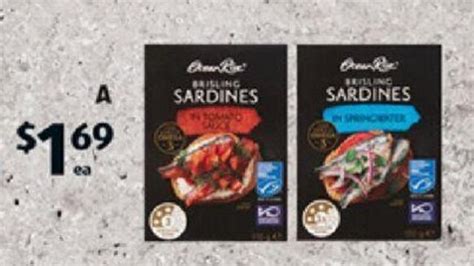 Ocean Rise Brisling Sardines 110g offer at ALDI