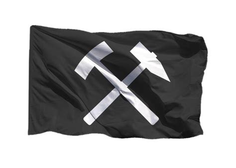 Флаг Шахтёров День шахтеров 90х135 см на шёлке для ручного древка ...