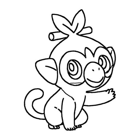 Grookey Coloring Page Print IdeaShortcut