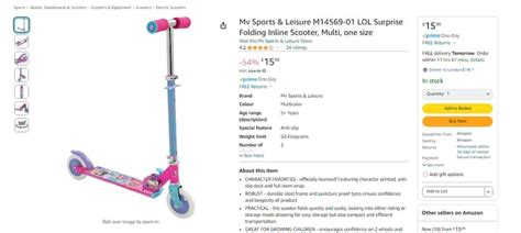 Lol Surprise Folding Inline Scooter At Amazon