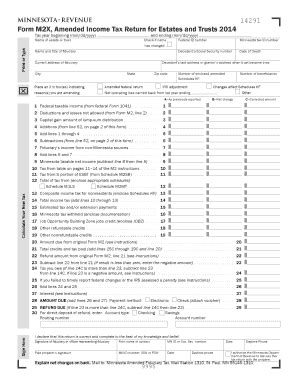 Fillable Online M2X Amended Income Tax Return For Estates And Trusts