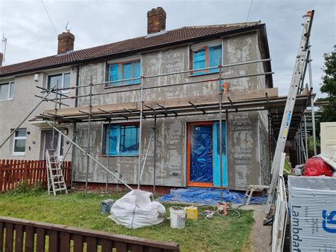 external wall insulation  render project bradford external