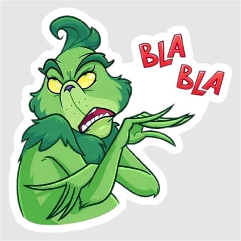 Grinch Grinch Drawing Cool Stickers Xmas Sticker