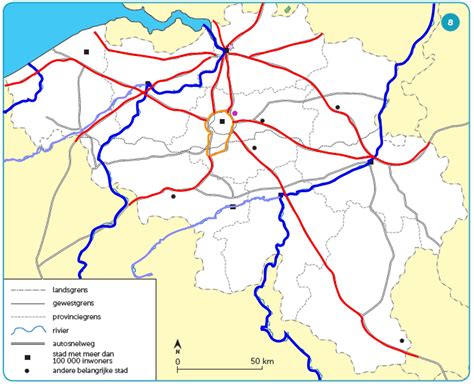 Diagram Referentiekaart België Polaris punten en lijnen Quizlet