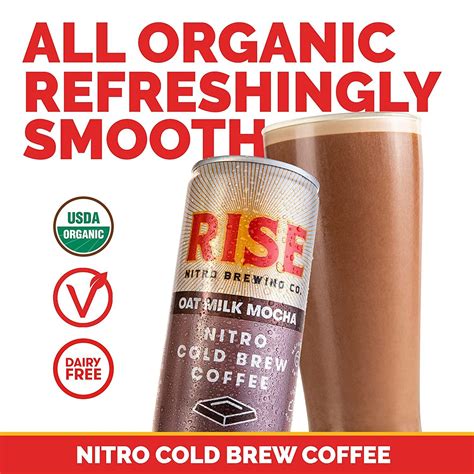 Rise Brewing Co Oat Milk Mocha Nitro Cold Brew Latte Usda Organic