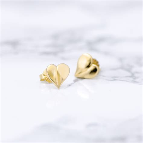 Heart Stud Earrings - deJonghe Original Jewelry