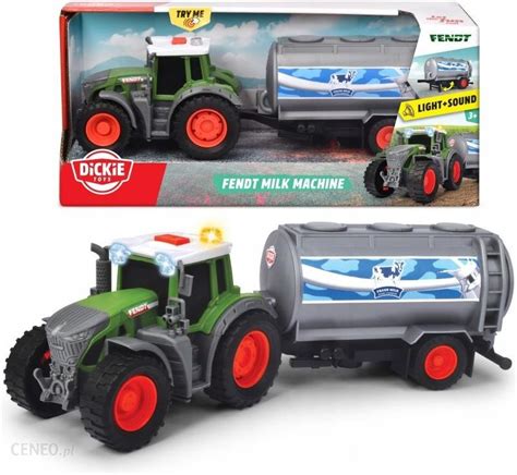 Dickie Toys Farm Traktor Fendt Z Przyczepk Na Mleko Cm Ceny I