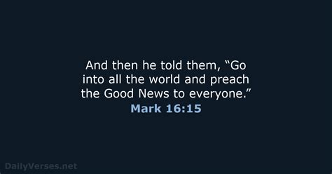 August Bible Verse Of The Day Nlt Mark