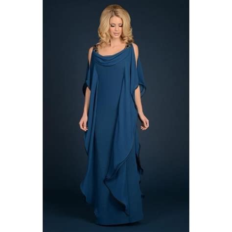 Arabe Robe Caftan M Re De La Mari E Longue Bleu Col Rond Manches