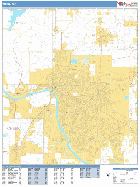 Tulsa Zip Code Map