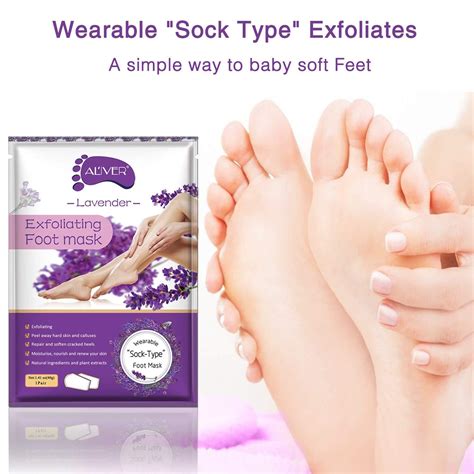 ALIVE Lavender Foot Peeling Mask - Exfoliating Callus Peel Booties for